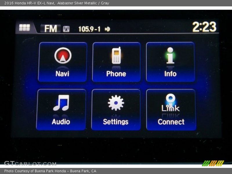 Alabaster Silver Metallic / Gray 2016 Honda HR-V EX-L Navi