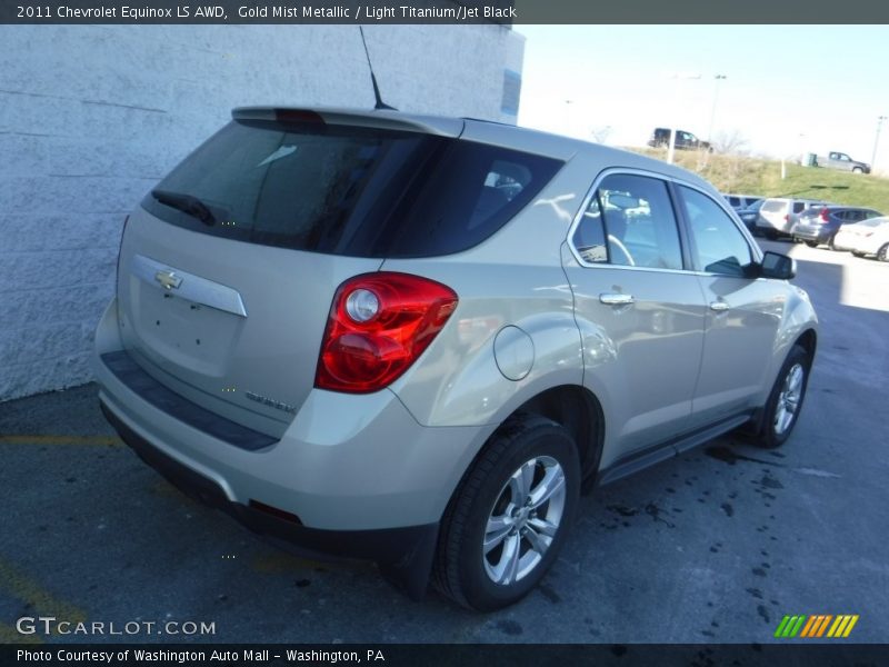 Gold Mist Metallic / Light Titanium/Jet Black 2011 Chevrolet Equinox LS AWD