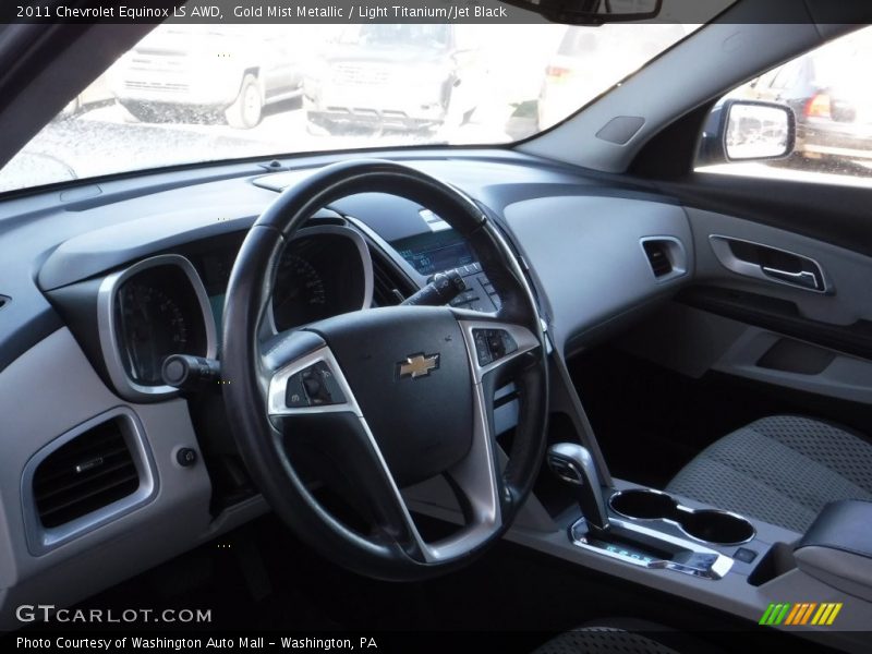 Gold Mist Metallic / Light Titanium/Jet Black 2011 Chevrolet Equinox LS AWD