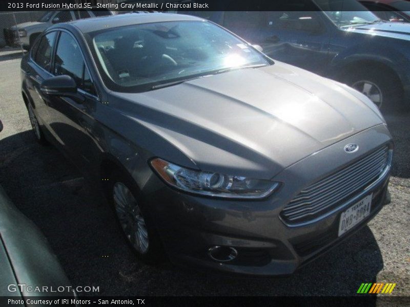 Sterling Gray Metallic / Charcoal Black 2013 Ford Fusion Hybrid SE