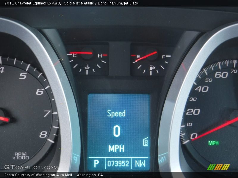 Gold Mist Metallic / Light Titanium/Jet Black 2011 Chevrolet Equinox LS AWD