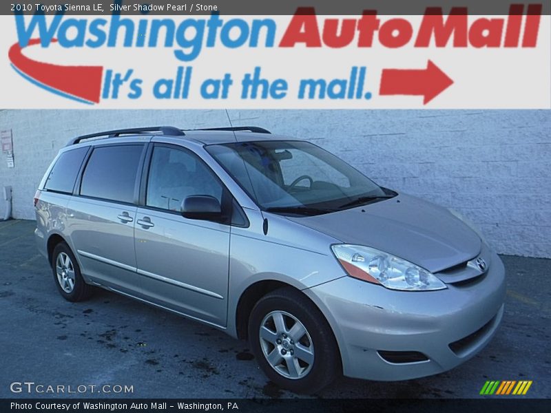 Silver Shadow Pearl / Stone 2010 Toyota Sienna LE
