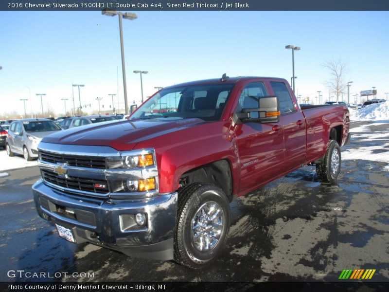 Siren Red Tintcoat / Jet Black 2016 Chevrolet Silverado 3500HD LT Double Cab 4x4