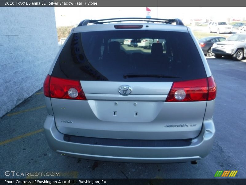 Silver Shadow Pearl / Stone 2010 Toyota Sienna LE