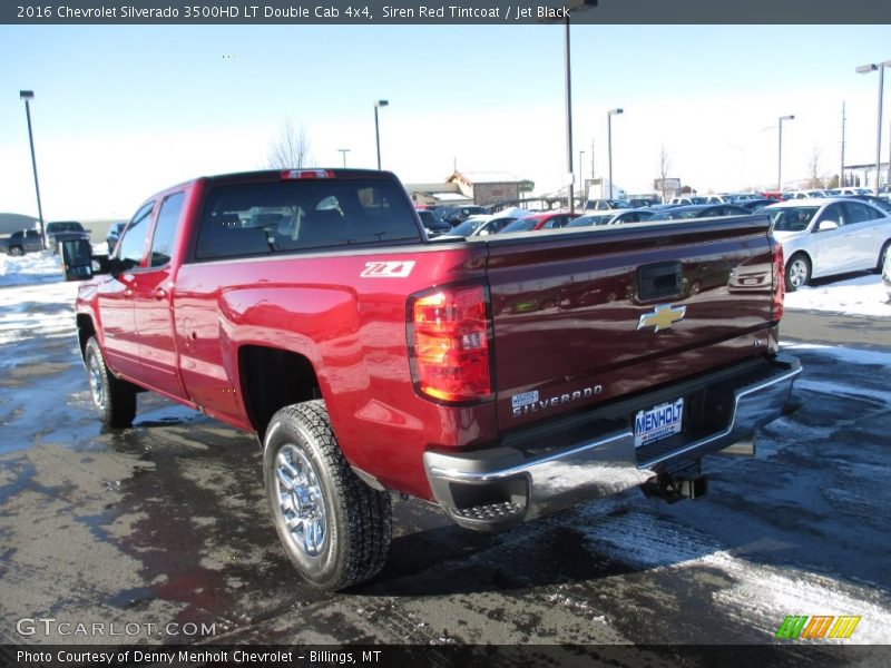 Siren Red Tintcoat / Jet Black 2016 Chevrolet Silverado 3500HD LT Double Cab 4x4