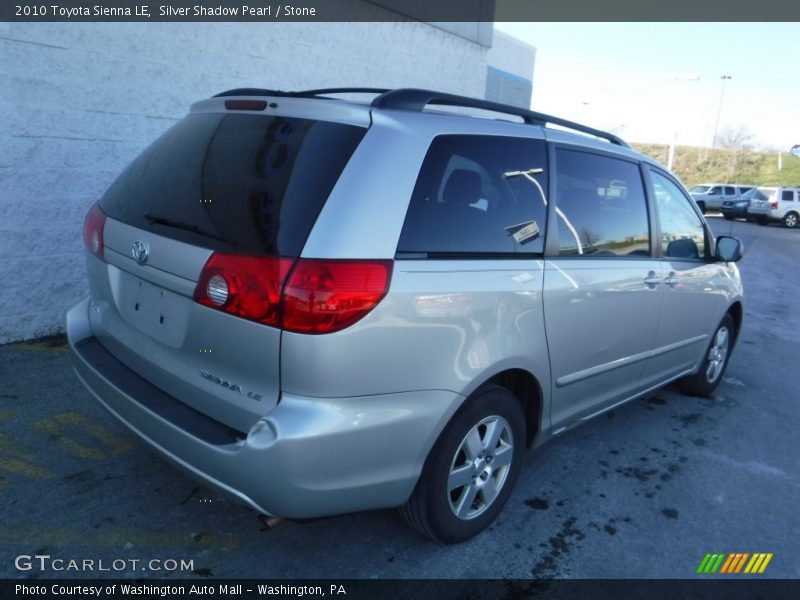 Silver Shadow Pearl / Stone 2010 Toyota Sienna LE