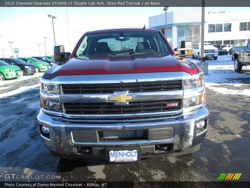 Siren Red Tintcoat / Jet Black 2016 Chevrolet Silverado 3500HD LT Double Cab 4x4