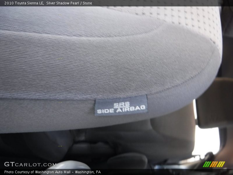 Silver Shadow Pearl / Stone 2010 Toyota Sienna LE