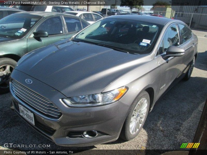 Sterling Gray Metallic / Charcoal Black 2013 Ford Fusion Hybrid SE