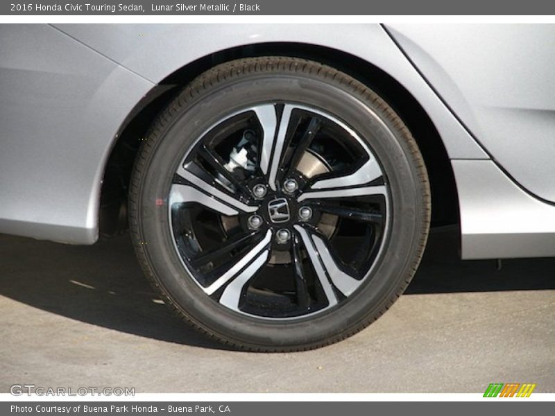 Lunar Silver Metallic / Black 2016 Honda Civic Touring Sedan