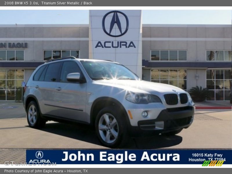 Titanium Silver Metallic / Black 2008 BMW X5 3.0si
