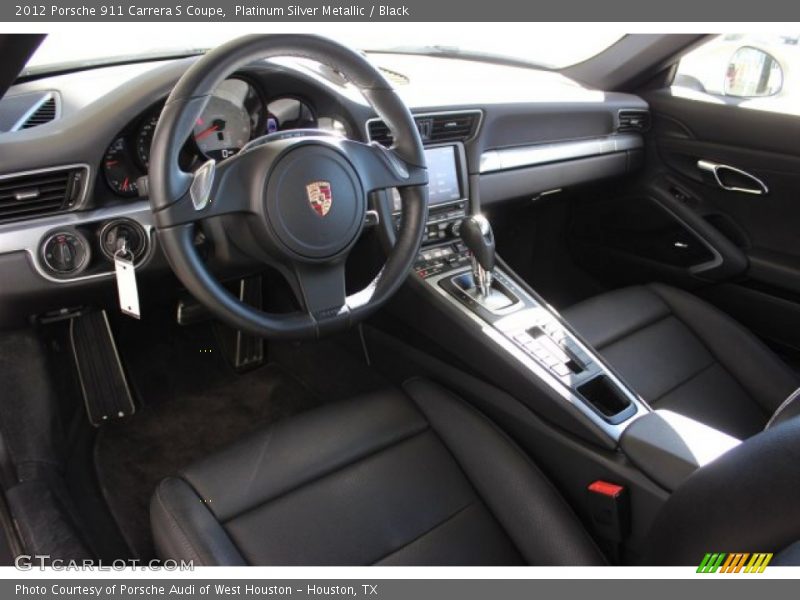 Platinum Silver Metallic / Black 2012 Porsche 911 Carrera S Coupe