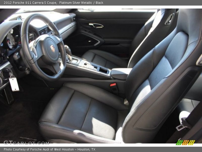 Platinum Silver Metallic / Black 2012 Porsche 911 Carrera S Coupe