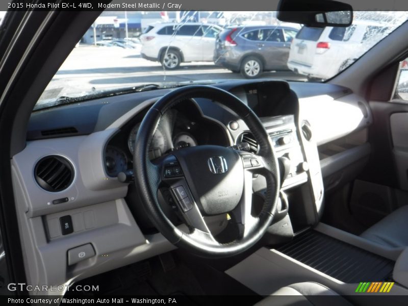 Modern Steel Metallic / Gray 2015 Honda Pilot EX-L 4WD