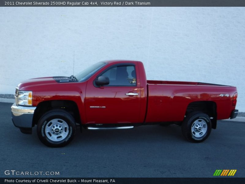 Victory Red / Dark Titanium 2011 Chevrolet Silverado 2500HD Regular Cab 4x4
