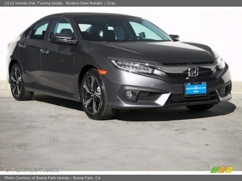 Modern Steel Metallic / Gray 2016 Honda Civic Touring Sedan