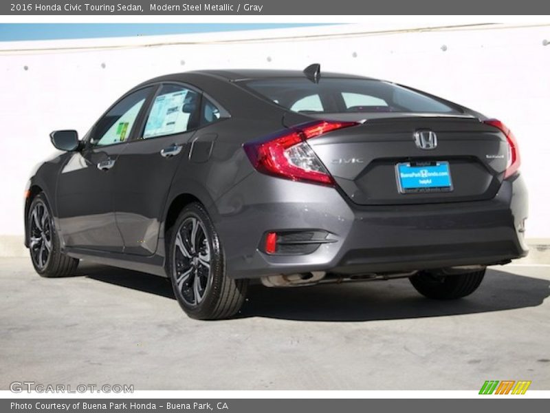 Modern Steel Metallic / Gray 2016 Honda Civic Touring Sedan