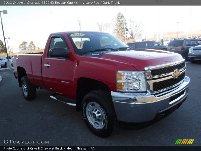 Victory Red / Dark Titanium 2011 Chevrolet Silverado 2500HD Regular Cab 4x4