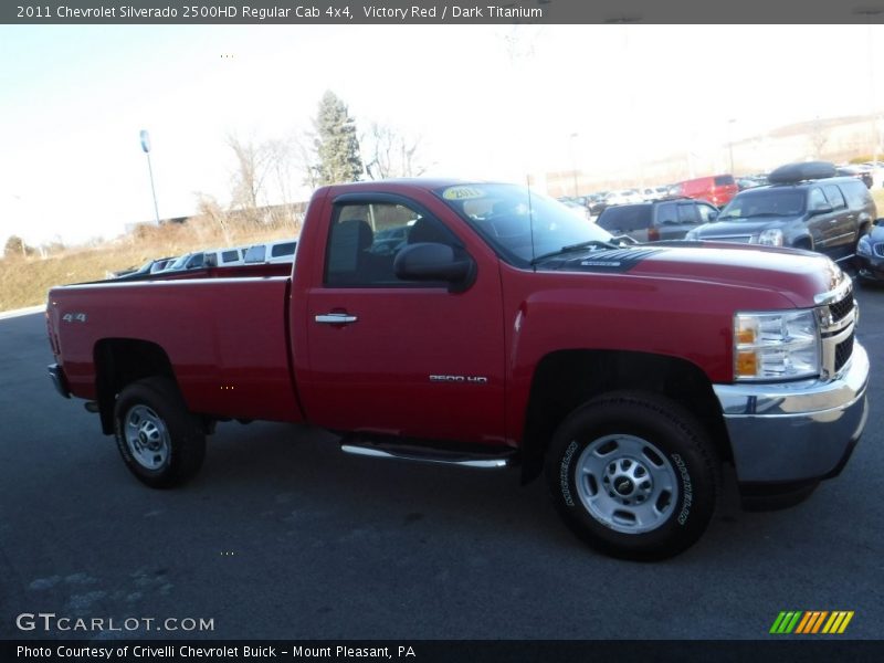 Victory Red / Dark Titanium 2011 Chevrolet Silverado 2500HD Regular Cab 4x4