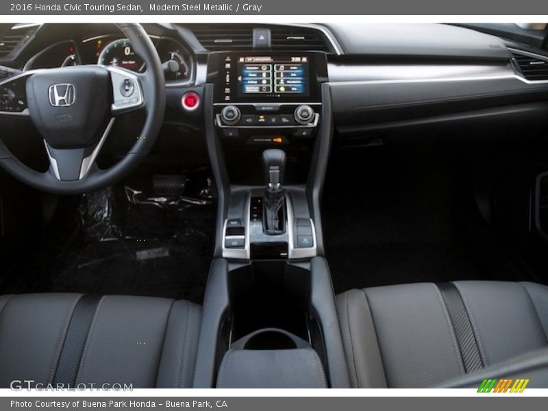 Modern Steel Metallic / Gray 2016 Honda Civic Touring Sedan