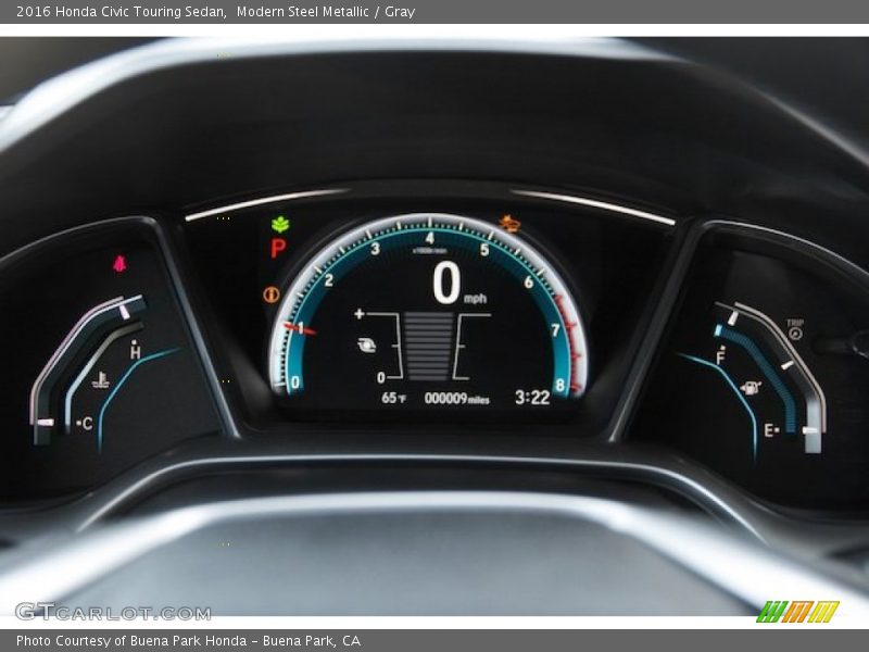 Modern Steel Metallic / Gray 2016 Honda Civic Touring Sedan