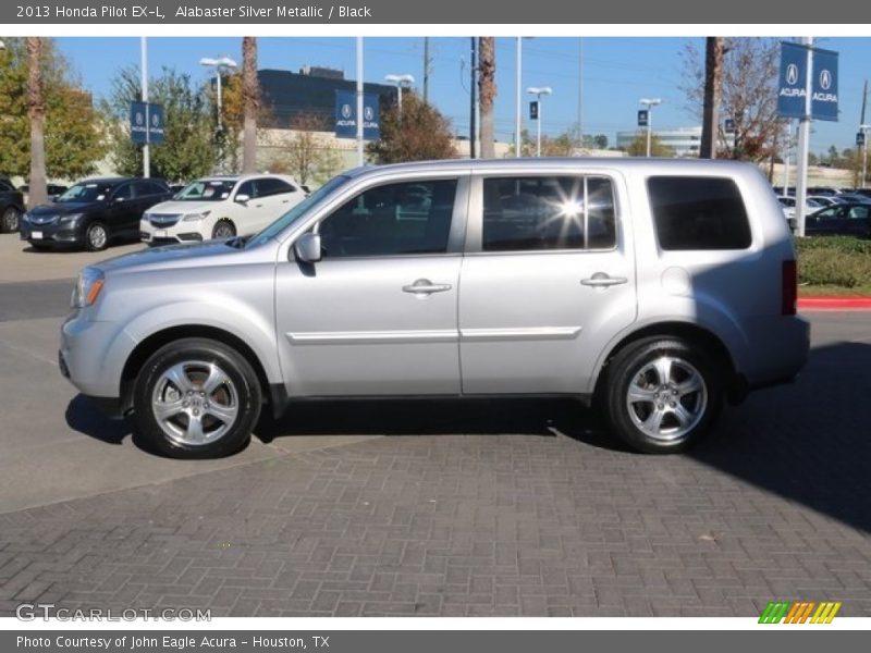 Alabaster Silver Metallic / Black 2013 Honda Pilot EX-L