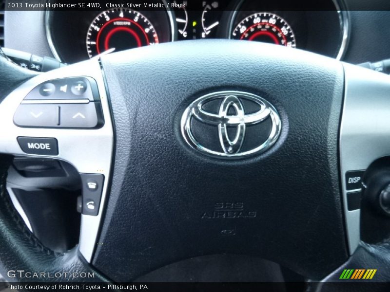 Classic Silver Metallic / Black 2013 Toyota Highlander SE 4WD