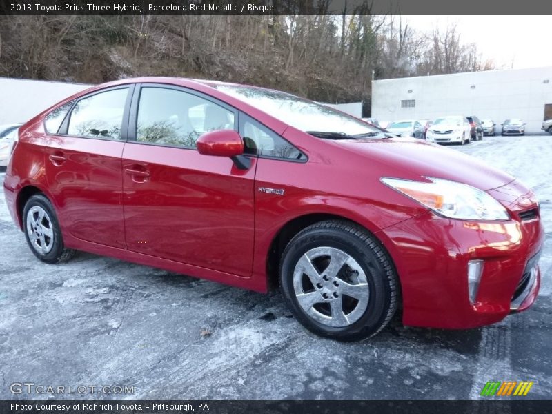 Barcelona Red Metallic / Bisque 2013 Toyota Prius Three Hybrid