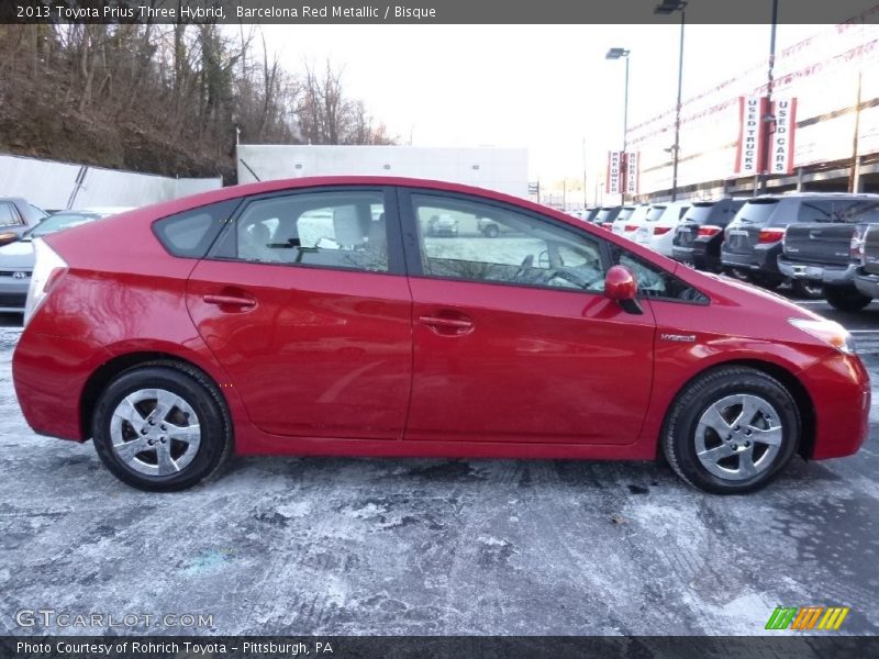 Barcelona Red Metallic / Bisque 2013 Toyota Prius Three Hybrid