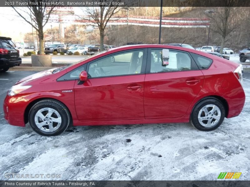 Barcelona Red Metallic / Bisque 2013 Toyota Prius Three Hybrid