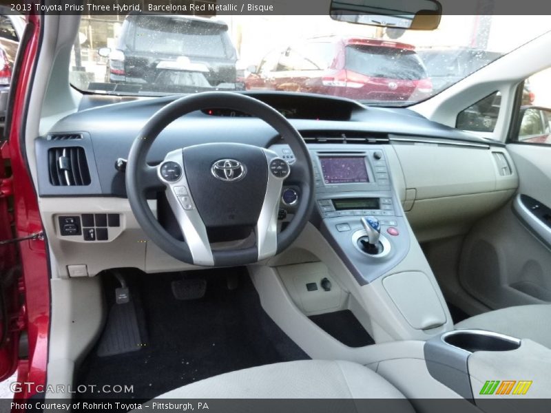 Barcelona Red Metallic / Bisque 2013 Toyota Prius Three Hybrid