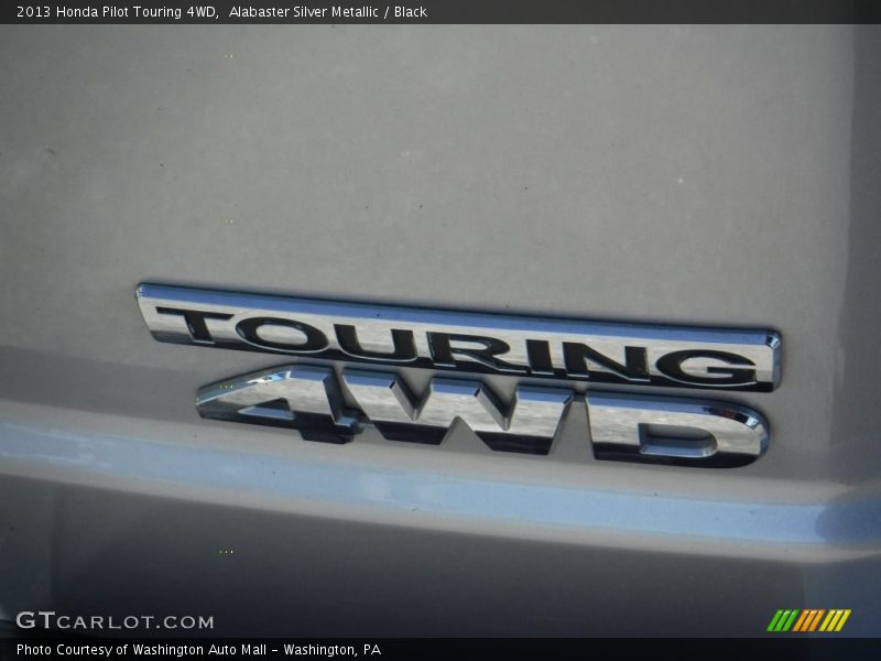 Alabaster Silver Metallic / Black 2013 Honda Pilot Touring 4WD