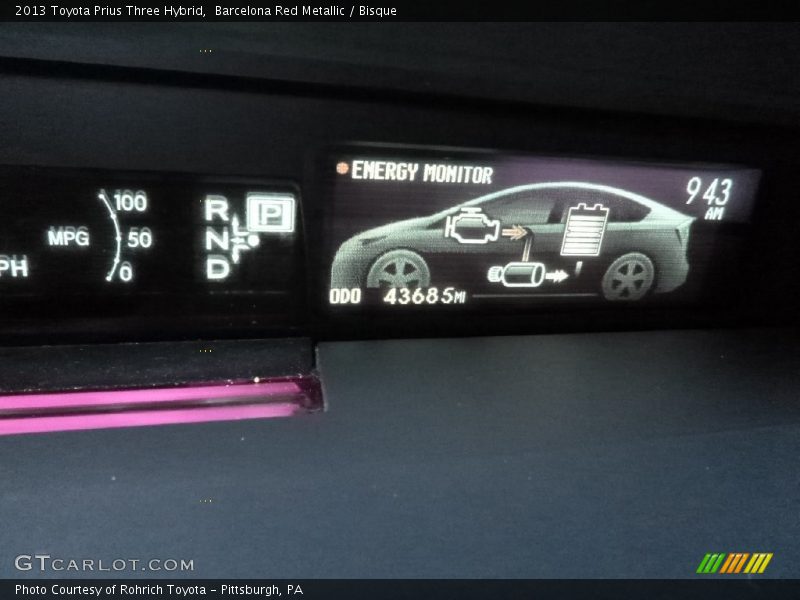 Barcelona Red Metallic / Bisque 2013 Toyota Prius Three Hybrid