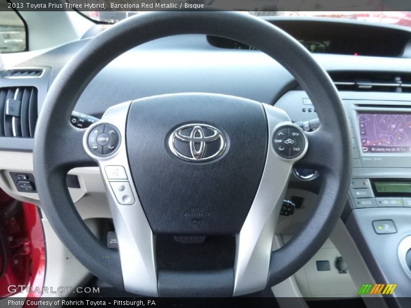 Barcelona Red Metallic / Bisque 2013 Toyota Prius Three Hybrid
