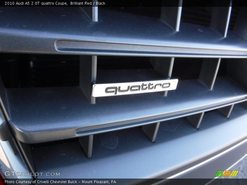 Brilliant Red / Black 2010 Audi A5 2.0T quattro Coupe