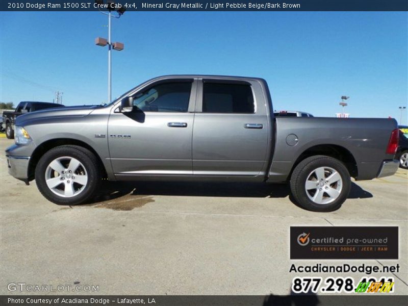 Mineral Gray Metallic / Light Pebble Beige/Bark Brown 2010 Dodge Ram 1500 SLT Crew Cab 4x4