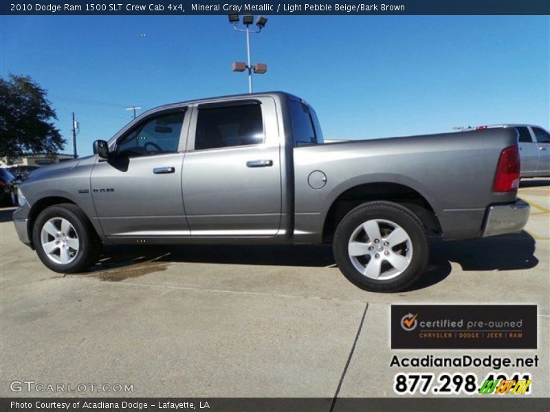 Mineral Gray Metallic / Light Pebble Beige/Bark Brown 2010 Dodge Ram 1500 SLT Crew Cab 4x4