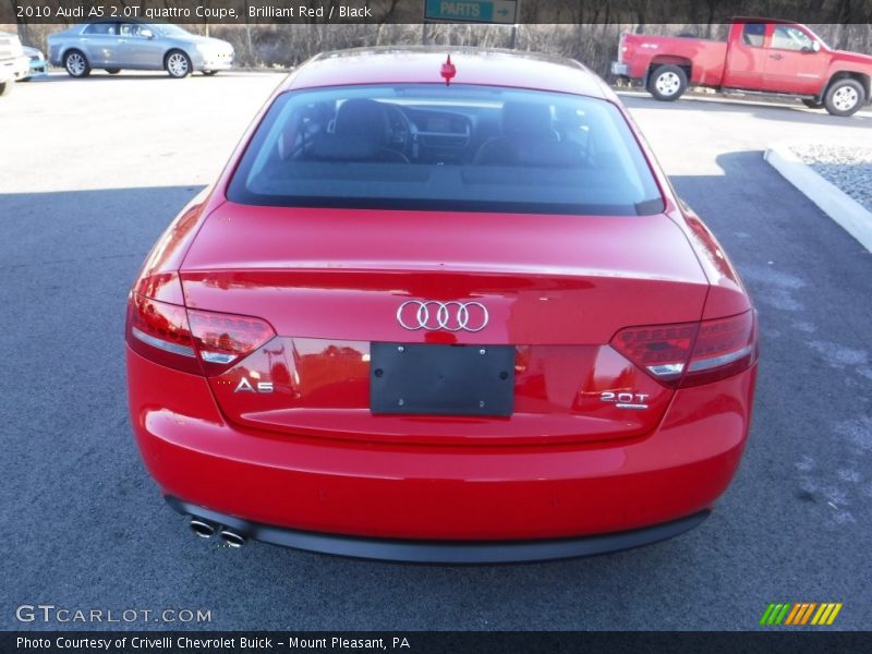 Brilliant Red / Black 2010 Audi A5 2.0T quattro Coupe