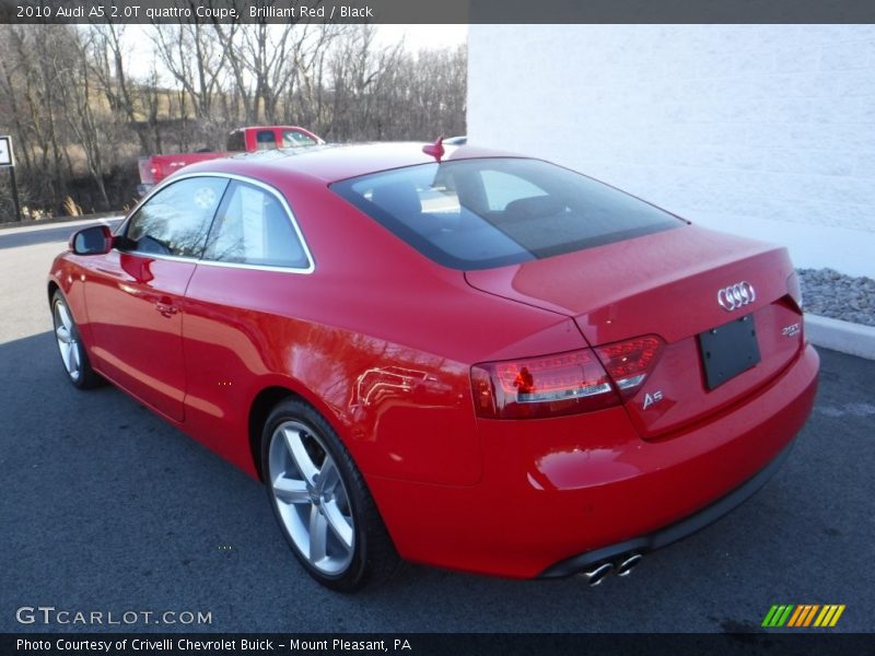 Brilliant Red / Black 2010 Audi A5 2.0T quattro Coupe