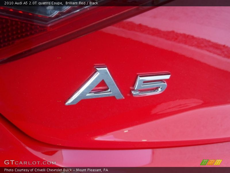 Brilliant Red / Black 2010 Audi A5 2.0T quattro Coupe