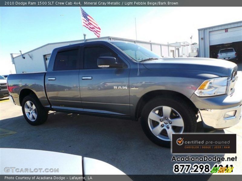 Mineral Gray Metallic / Light Pebble Beige/Bark Brown 2010 Dodge Ram 1500 SLT Crew Cab 4x4