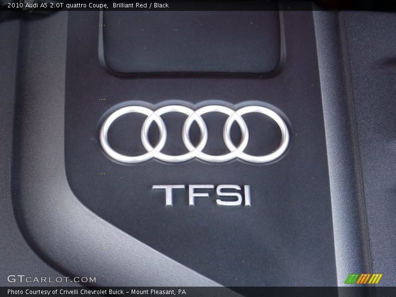 Brilliant Red / Black 2010 Audi A5 2.0T quattro Coupe