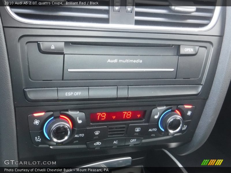 Brilliant Red / Black 2010 Audi A5 2.0T quattro Coupe