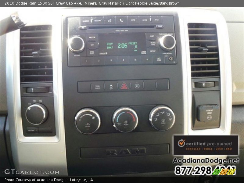 Mineral Gray Metallic / Light Pebble Beige/Bark Brown 2010 Dodge Ram 1500 SLT Crew Cab 4x4
