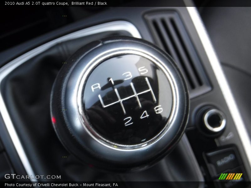 Brilliant Red / Black 2010 Audi A5 2.0T quattro Coupe
