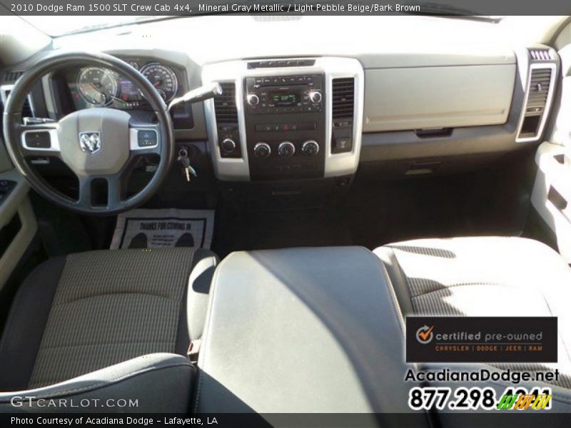 Mineral Gray Metallic / Light Pebble Beige/Bark Brown 2010 Dodge Ram 1500 SLT Crew Cab 4x4