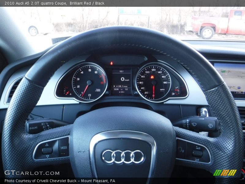 Brilliant Red / Black 2010 Audi A5 2.0T quattro Coupe