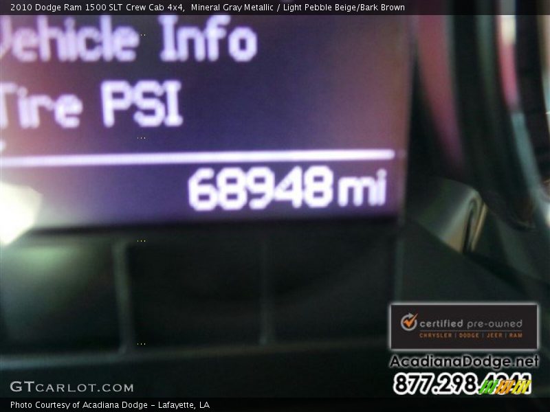Mineral Gray Metallic / Light Pebble Beige/Bark Brown 2010 Dodge Ram 1500 SLT Crew Cab 4x4