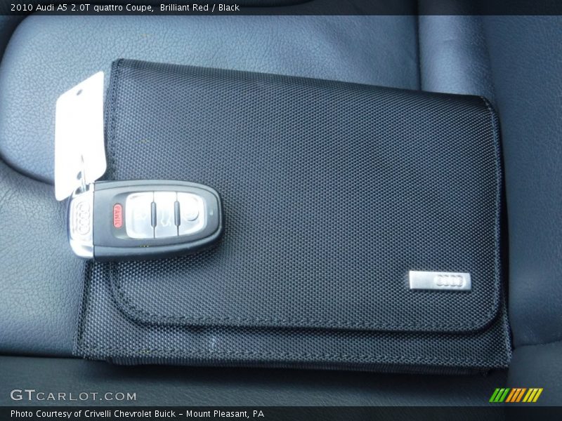 Brilliant Red / Black 2010 Audi A5 2.0T quattro Coupe
