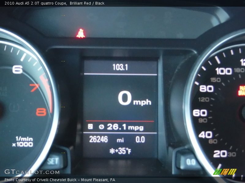Brilliant Red / Black 2010 Audi A5 2.0T quattro Coupe